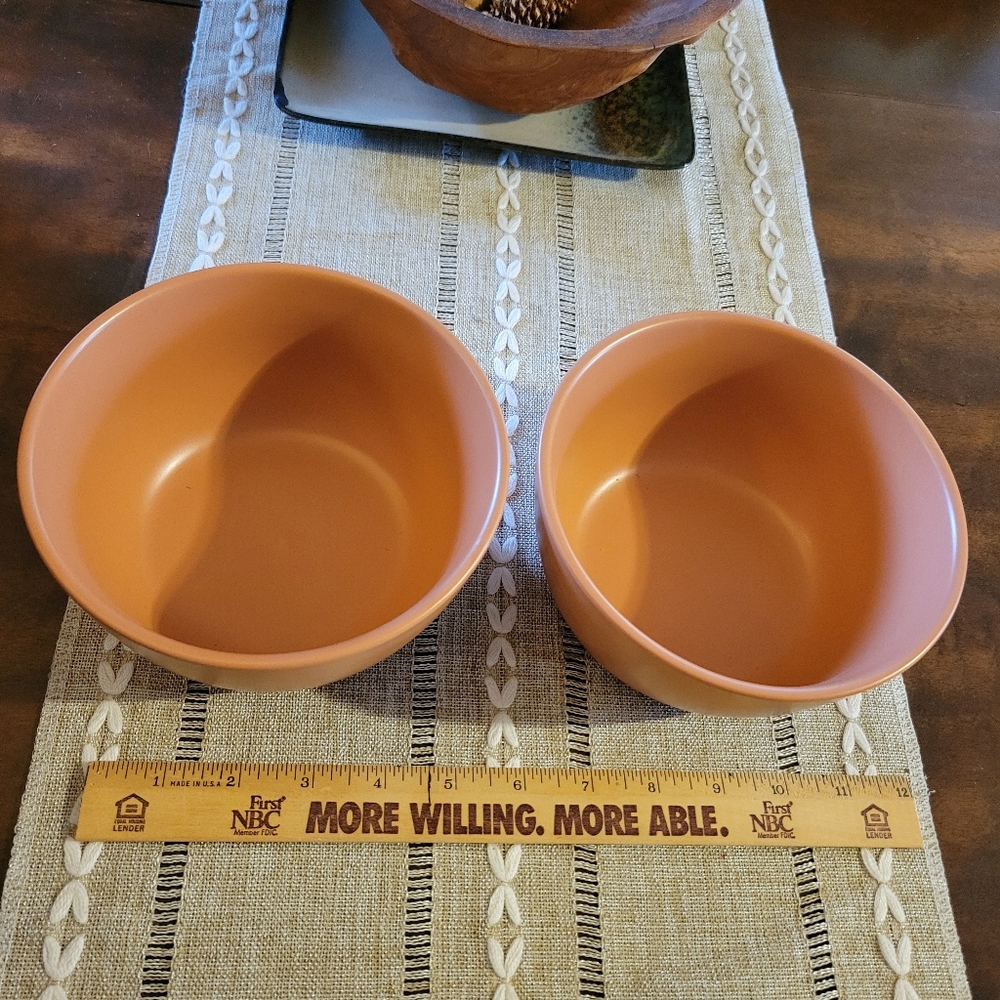 Rust Colored Avesta Soup/Salad Bowls Set Of 2 New Great Size - Picture 5 of 8